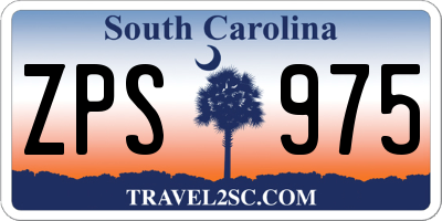 SC license plate ZPS975