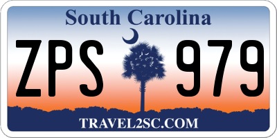 SC license plate ZPS979