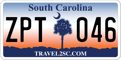SC license plate ZPT046