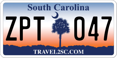 SC license plate ZPT047