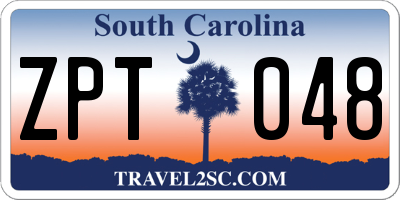SC license plate ZPT048