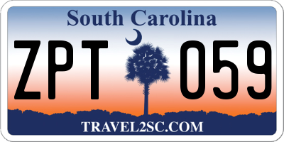 SC license plate ZPT059