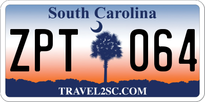 SC license plate ZPT064