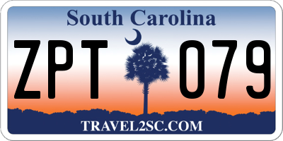 SC license plate ZPT079