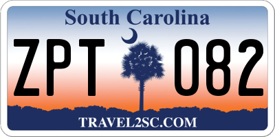 SC license plate ZPT082