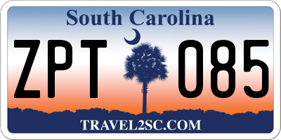SC license plate ZPT085