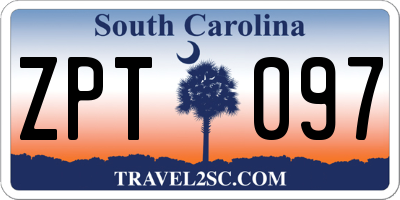 SC license plate ZPT097