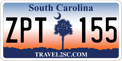 SC license plate ZPT155