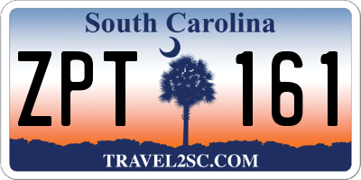 SC license plate ZPT161