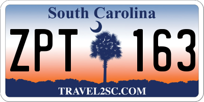SC license plate ZPT163