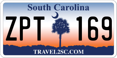 SC license plate ZPT169