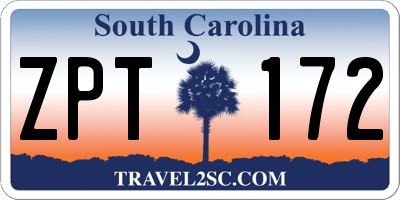 SC license plate ZPT172
