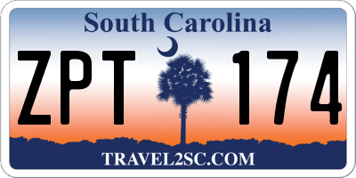SC license plate ZPT174
