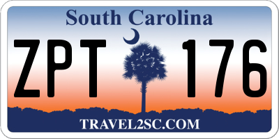 SC license plate ZPT176