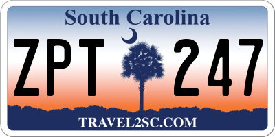 SC license plate ZPT247