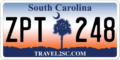 SC license plate ZPT248