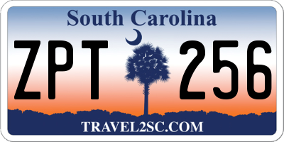 SC license plate ZPT256