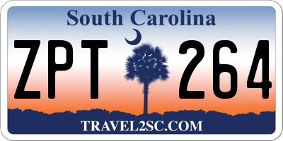 SC license plate ZPT264