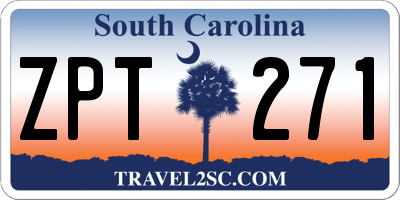 SC license plate ZPT271