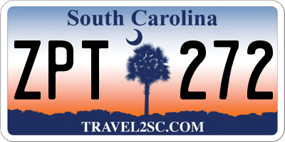 SC license plate ZPT272