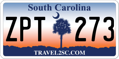 SC license plate ZPT273