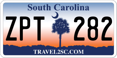 SC license plate ZPT282