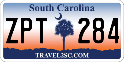 SC license plate ZPT284