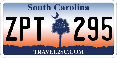 SC license plate ZPT295