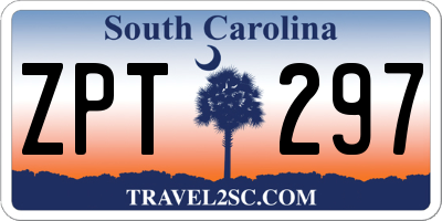 SC license plate ZPT297