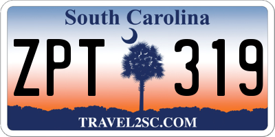 SC license plate ZPT319