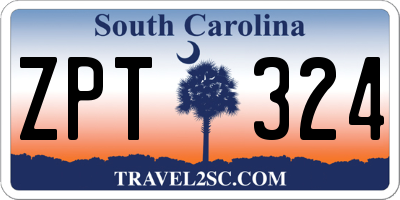 SC license plate ZPT324