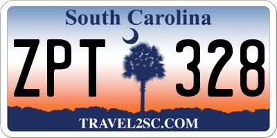 SC license plate ZPT328