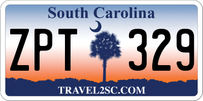 SC license plate ZPT329