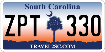 SC license plate ZPT330