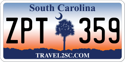 SC license plate ZPT359