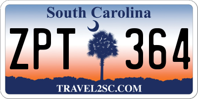 SC license plate ZPT364
