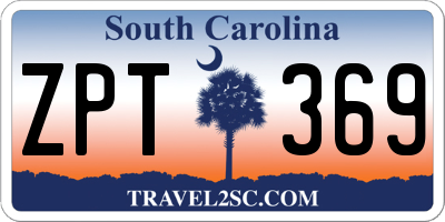 SC license plate ZPT369