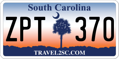 SC license plate ZPT370