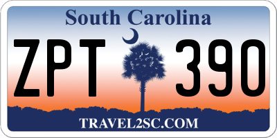 SC license plate ZPT390