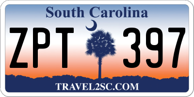 SC license plate ZPT397