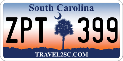 SC license plate ZPT399
