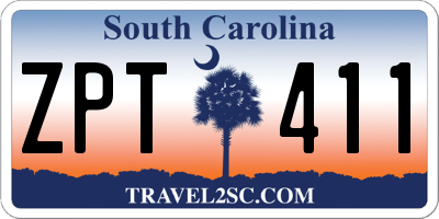 SC license plate ZPT411