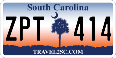 SC license plate ZPT414