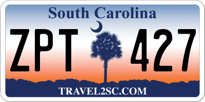 SC license plate ZPT427