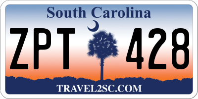 SC license plate ZPT428