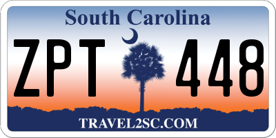 SC license plate ZPT448