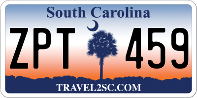 SC license plate ZPT459