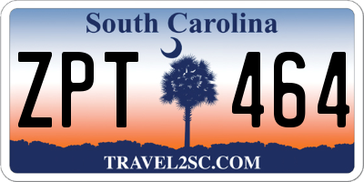 SC license plate ZPT464