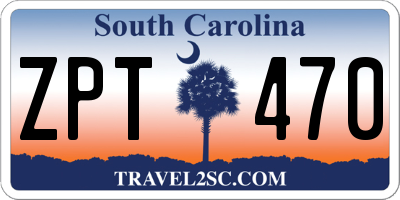 SC license plate ZPT470