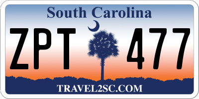 SC license plate ZPT477